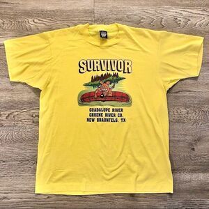 New Braunfels River Rat Vtg 1970/80’s Large T-Shirt Guadalupe River Tubing